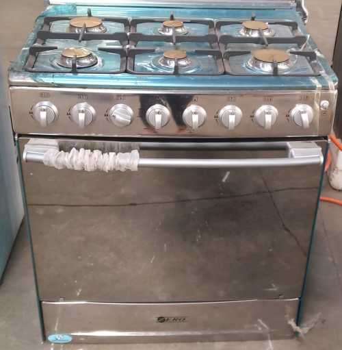 Freestanding 6 Burner Stainless Steel LP Gas Stove Factory Seconds